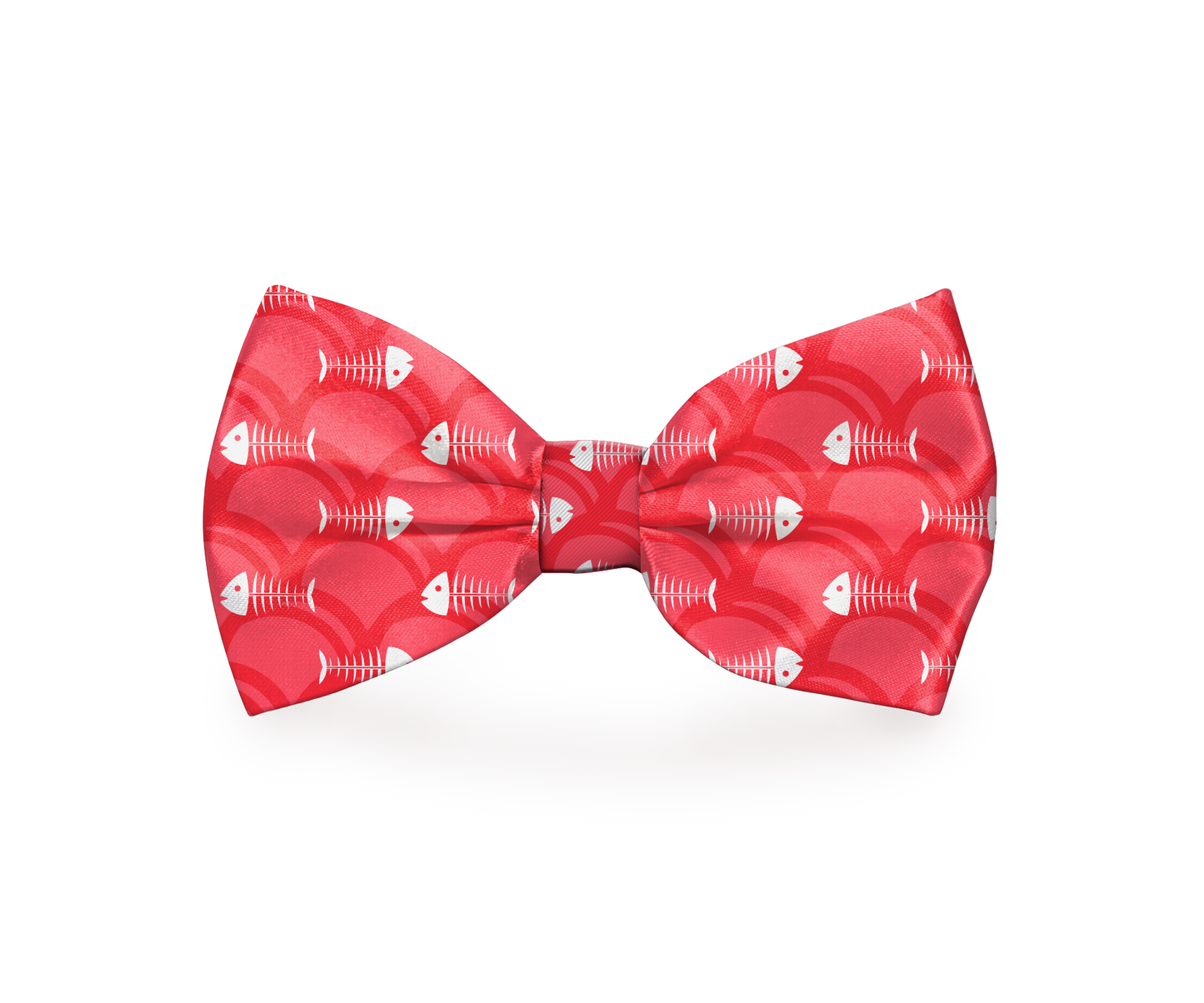 Fish Bone Red Dog Bow Tie - Barky