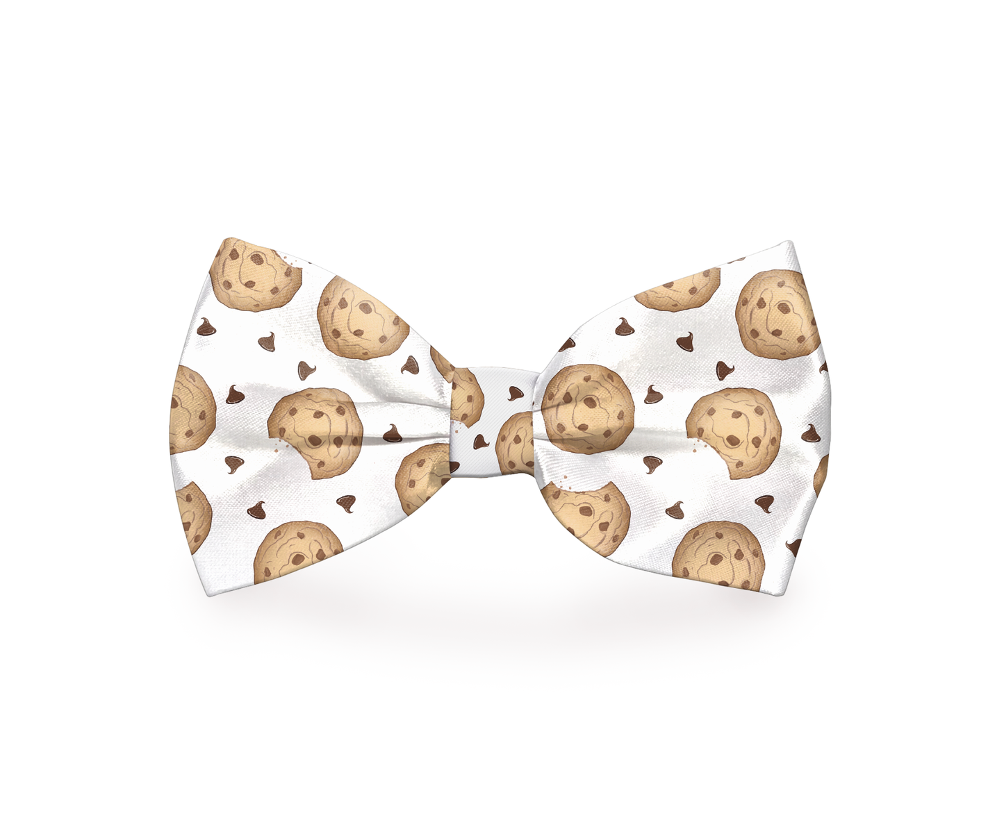 Chocolate Chip Cookie White Dog Bow Tie - Barky