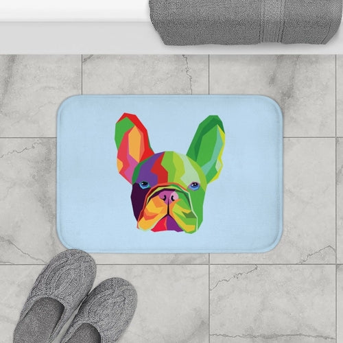 Colorful French Bulldog Bath Mat - Barky