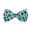 Blue Cheetah Print Dog Bow Tie - Barky