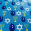 Hanukkah Blue Dreidel Tie On Dog Bandana - Barky