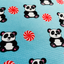 Peppermint Panda Blue Tie On Dog Bandana - Barky