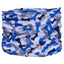 Bone Camo Blue Pup Neck Cover - Barky